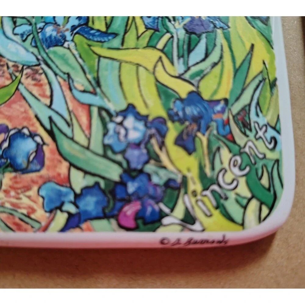 D. Burrows Ceramic & Cork Square Art Coaster Set Vincent van Gogh Inspired